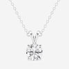 0.50 CTW Round Lab Grown Diamond Split Bail Solitaire Pendant in 14K White Gold Over Sterling