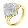 10K Yellow Gold Diamond Cocktail Ring (1/2 Cttw, J-K Color, I2-I3 Clarity)-0