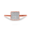 10K Rose Gold 1/3 Cttw Invisible Set Princess Cut Diamond Composite Square Shape Ring for Women (H-I color, I1-I2 clarity)-0