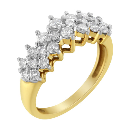 10K Yellow Gold Round Diamond Ring (1 cttw, J-K Color, I1-I2 Clarity)-0