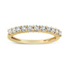 14K Yellow Gold Plated .925 Sterling Silver 1/2 cttw Shared Prong Set Brilliant Round-Cut Diamond 11 Stone Band Ring (J-K Color, I1-I2 Clarity)-0