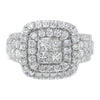 14KT White Gold Round and Princess Diamond Ring (2 1/4 cttw, H-I Color, SI1-SI2 Clarity)-0