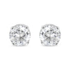 AGS Certified 14K White Gold 1.0 cttw 4-Prong Set Brilliant Round-Cut Solitaire Diamond Push Back Stud Earrings (G-H Color, I1-I2 Clarity)-0