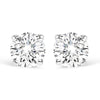 IGI Certified 14K White Gold 1.0 cttw 4-Prong Set Brilliant Round-Cut Solitaire Diamond Push Back Stud Earrings (G-H Color, I1-I2 Clarity)-0