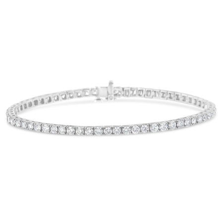 IGI Certified Diamond 14K White Gold Classic 7” Tennis Bracelet - Choice of Carat Weights