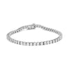 .925 Sterling Silver 1.0 Cttw Miracle-Set Diamond Round Faceted Bezel Tennis Bracelet (I-J Color, I3 Clarity)