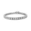 .925 Sterling Silver 1/4 Cttw Diamond Link Bracelet (I-J Color, I2-I3 Clarity) - Size 7.25"-0