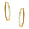 10KT Yellow Gold 1 cttw Slim Diamond Hoop Earrings (I-J Color, I1-I2 Clarity)
