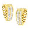 10K Yellow Gold 1/2 cttw Diamond Huggy Heart Hoop Earrings (I-J Clarity, I2-I3 Color)-0