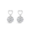 14K White Gold 1 1/4 cttw Round Cut Diamond Earrings (H-I, I1-I2)-0