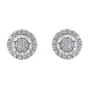 Sterling Silver Diamond Cluster Earrings (1 cttw, I-J Color, I2-I3 Clarity)-0