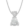 14K White Gold 1/2 cttw Round Cut Diamond Pendant Necklace (I-J, I1-I2)-0