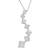 10K White Gold 1 cttw Diamond Snake Curved Pendant Necklace (H-I, I1-I2)-0