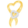 10K Two-Tone Gold 1/10 cttw Diamond Heart Pendant Necklace (H-I, I1-I2)-0
