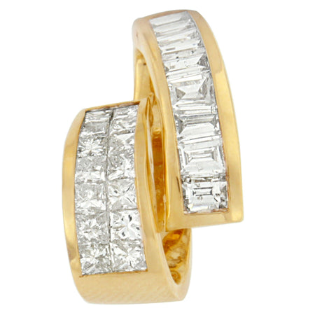 14K Yellow Gold 1 5/8 cttw Princess and Baguette Cut Diamond Fashion Pendant Necklace (G-H, VS2-SI1)-0