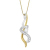 Espira 10K Two-tone Gold 1/5 cttw Diamond Intertwined Swirl Pendant Necklace (J-K, I1-I2)-0