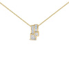 14K Yellow Gold 1 1/2 cttw Princess and Baguette Cut Diamond Geometric Pendant Necklace (H-I Color, VS1-VS2 Clarity)-0