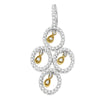 14K Two- Toned Gold 2/5 cttw Round Diamond Pendant Necklace (H-I, I1-I2)-0