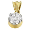14K Yellow Gold 1/2 cttw Round Cut Diamond Circle Pendant Necklace (H-I, I1-I2)-0
