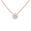 Sterling Silver Bezel-Set Diamond Solitaire Pendant Necklace (1/3 cttw, H-I Color, I1-I2 Clarity)-0