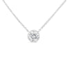 Sterling Silver Bezel-Set Diamond Solitaire Pendant Necklace (1/3 cttw, H-I Color, I1-I2 Clarity)-1