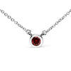 14K White Gold 1/2 Cttw Red Lab Grown Diamond Bezel-Set Solitaire 18" Pendant Necklace (Red Color, VS1-VS2 Clarity)-0