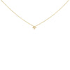 10K Gold 1/10 Cttw Bezel Set Solitaire Princess Cut Diamond Kite Shaped Pendent Necklace - 18" Inches
