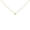 10K Gold 1/5 Cttw Bezel Set Princess Diamond Kite Shaped Solitaire Pendent Necklace-1
