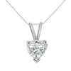 14K White Gold 3-Prong Set Heart Shaped Solitaire Lab Grown Diamond 18" Pendant Necklace (F-G Color, VS2-SI1 Clarity)-0