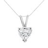 14K White Gold 3-Prong Set Heart Shaped Solitaire Lab Grown Diamond 18" Pendant Necklace (F-G Color, VS2-SI1 Clarity)-3
