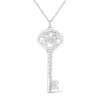 .925 Sterling Silver Diamond Accent Zodiac Key 18" Pendant Necklace (K-L Color, I1-I2 Clarity)-2