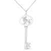 .925 Sterling Silver Diamond Accent Zodiac Key 18" Pendant Necklace (K-L Color, I1-I2 Clarity)-3