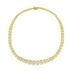 10K Yellow Gold 4 cttw Brilliant Round-Cut Diamond Graduating Riviera Statement Necklace (H-I Color, I2-I3 Clarity)-0
