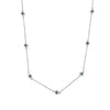 Sterling Silver Treated Diamond By Yard Necklace (3/4 cttw, Blue Color, I2-I3 Clarity)-0