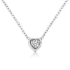 10K White Gold 1/10 Cttw Miracle Set Round-Cut Diamond 18" Pendant Necklace - Choice of Shape