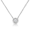 10K White Gold 1/10 Cttw Miracle Set Round-Cut Diamond 18" Pendant Necklace - Choice of Shape