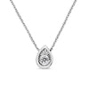 10K White Gold 1/10 Cttw Miracle Set Round-Cut Diamond 18" Pendant Necklace - Choice of Shape
