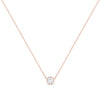 .925 Sterling Silver 1/2 Cttw Diamond Bezel 18" Pendant Necklace (I-J Color, I2-I3 Clarity)
