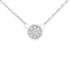 10K White Gold 1/4 Cttw Diamond Flower Pendant Necklace (I-J Color, I2-I3 Clarity) - Adjustable 16-18" chain-0