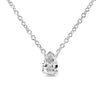 14K White Gold 1/5 Cttw Pear Shape Solitaire Diamond 18" Pendant Necklace (G-H Color, VS2-SI1 Clarity)-0