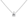 14K White Gold Pear Shape Lab Grown Diamond Solitaire Pendant Necklace (F-G Color, VS2-SI1 Clarity)
