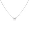 14K White Gold 1/4 Cttw Lab Grown Oval Solitaire Diamond East West 18" Pendant Necklace (G-H Color, VS2-SI1 Clarity)-0