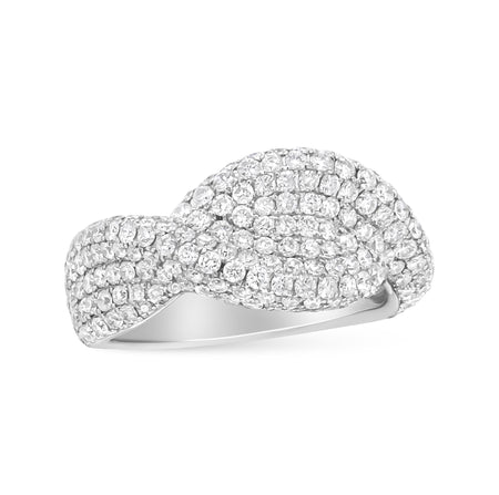 18K White Gold Cluster 2 1/4 Cttw Diamond Fashion Ring (F-G Color, VS1-VS2 Clarity)-0
