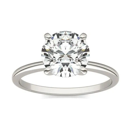 2 CTW Round Lab Grown Diamond Solitaire Engagement Ring 14K White Gold (G-VS)-0