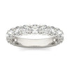 2 1/15 CTW Lab Grown Round Cut Diamond Half Eternity Ring in 14K White Gold - G-VS-0