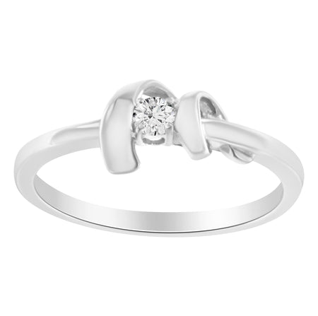 10K White Gold Diamond Promise Ring (1/10 Cttw, H-I Color, SI2-I1 Clarity)-1