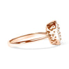 10K Rose Gold 3/8 Cttw Composite Diamond Pear Shaped Halo Promise Ring (I-J Color, I2-I3 Clarity)-1