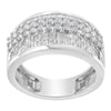 14K White Gold Round and Baguette Diamond Ring (1 1/2 Cttw, F-G Color, SI1-SI2 Clarity)-1