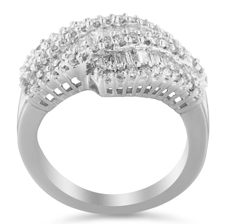 14K White Gold Diamond Cocktail Ring Band (1 3/4 Cttw, H-I Color, SI2-I1 Clarity)-1