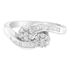 14K White Gold Round and Baguette Diamond Bypass Ring (1/2 cttw, H-I Color, I1-I2 Clarity)-1